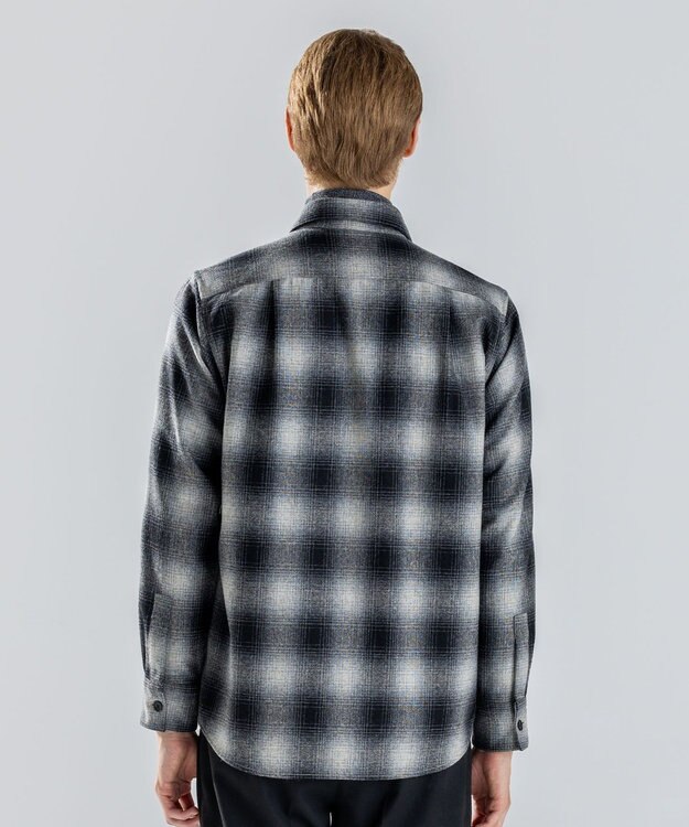 JOSEPH HOMME 【新素材】フェードフラノチェック / シャツブルゾン グレー系3