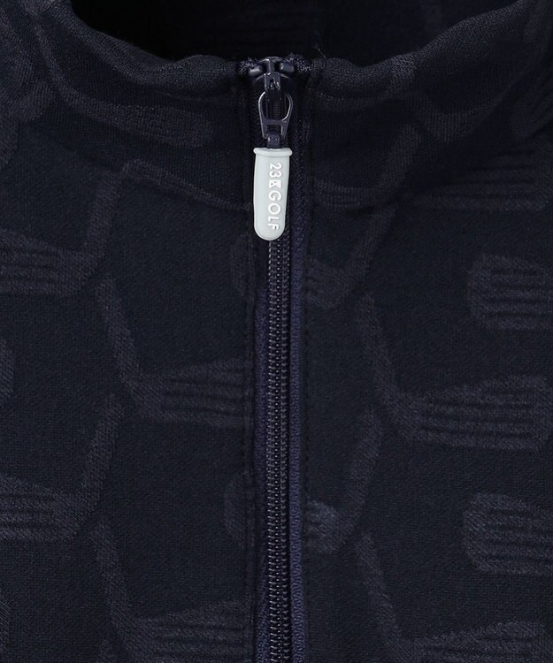 23区GOLF 【MEN/キングサイズ】【吸湿発熱】】クラブ柄 ハーフジップ ネイビー系