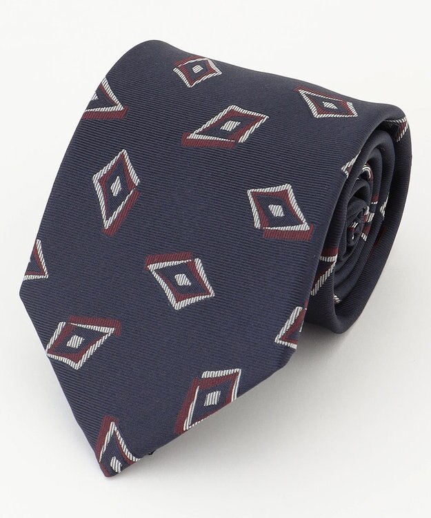 KASHIYAMA KASHIYAMAオリジナル【JAPAN MADE】ジオメトリックネクタイ レッド