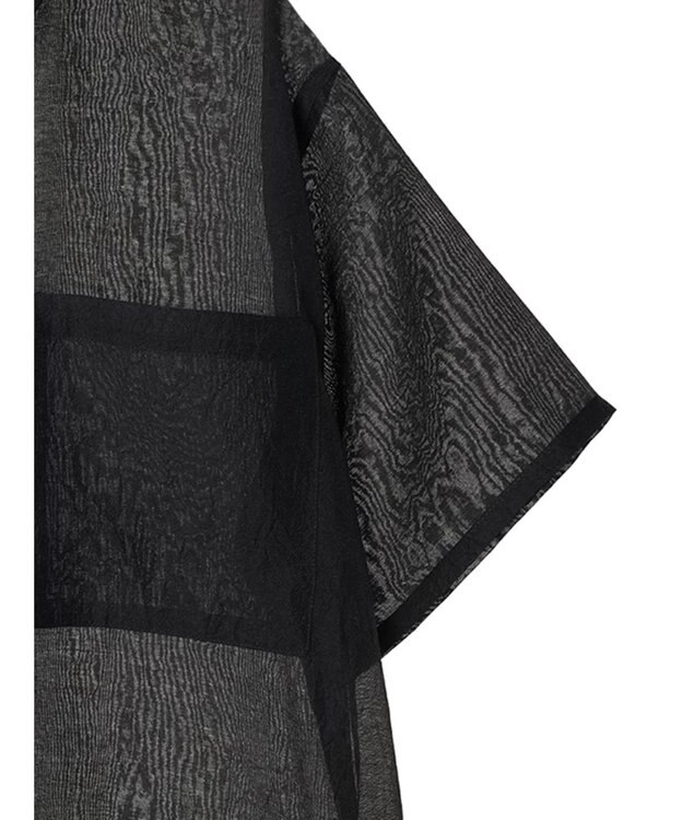 Green Parks シアー裾ドロストシャツ Black