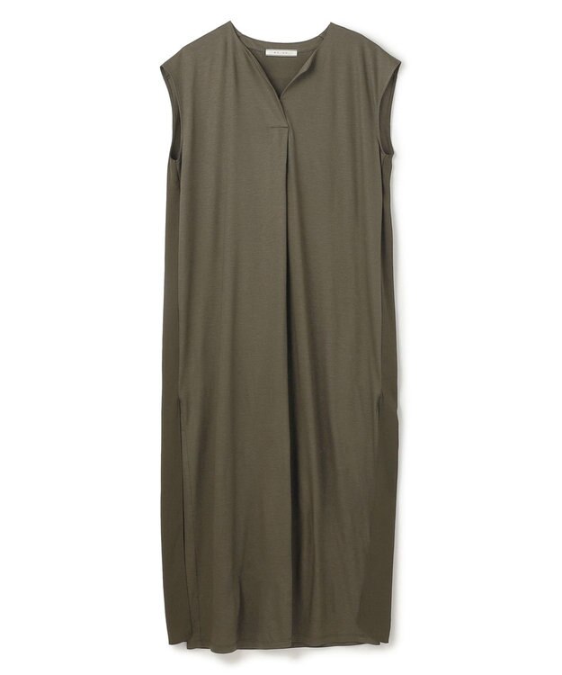 BEIGE， 【WEB限定・洗える】MELISSA / バックシフォンスキッパーロングワンピース Khaki
