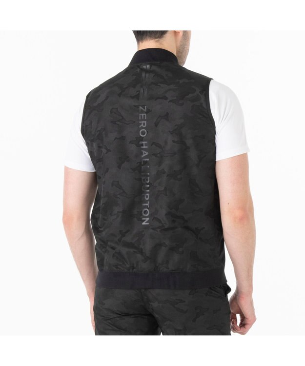 ZERO HALLIBURTON クールドッツ カモフラージュ ベスト ZHG-A4S10B 82823 ゴルフウェア ブラック