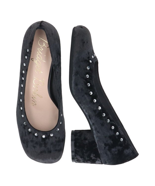 Bridget Birkin 【Bridget Birkin】トップラインビジューオブリークパンプス ブラック雑材