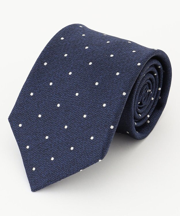 KASHIYAMA KASHIYAMAオリジナル【JAPAN MADE】ドットネクタイ ネイビー