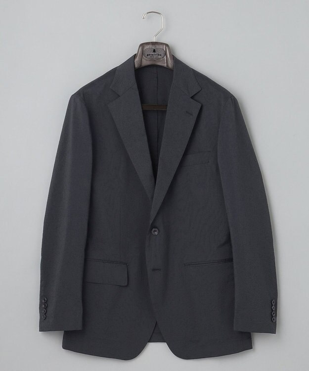 GOTAIRIKU セットアップ可【軽量/ストレッチ】クールマックスサッカーセットアップ ジャケット グレー系8