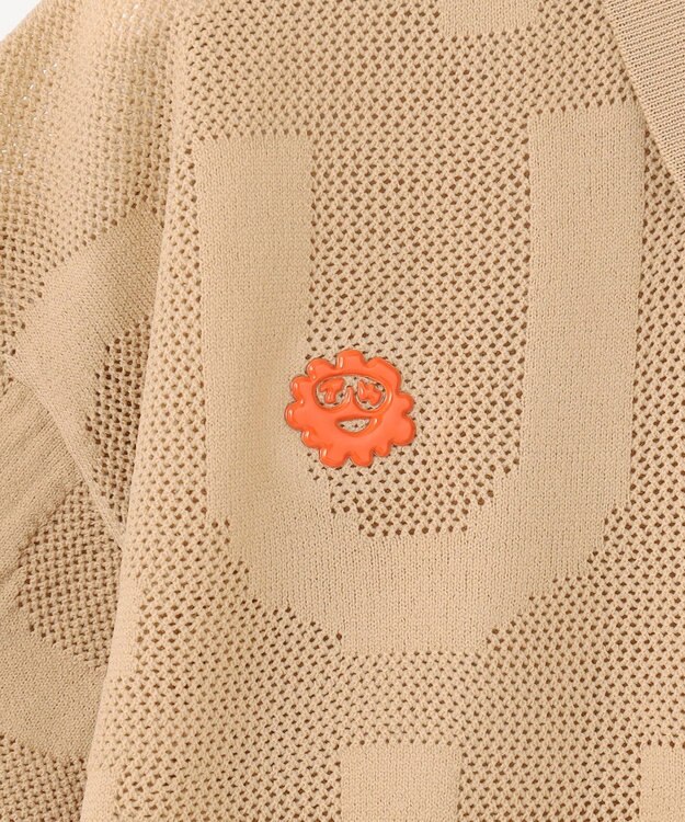 PW CIRCULUS 【手洗い可能】【UNISEX】ニットメッシュポロ ゴルフ ベージュ系