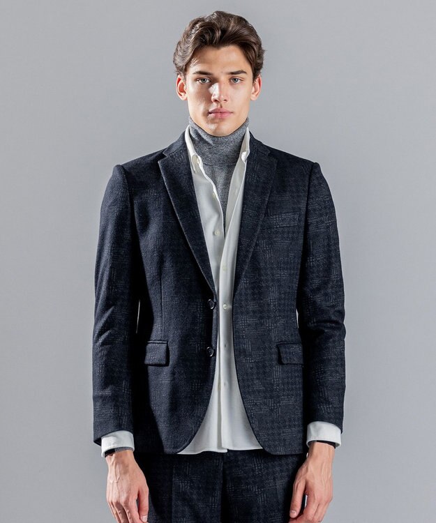 JOSEPH HOMME パッチジャガードジャージー　ジャケット グレー系3