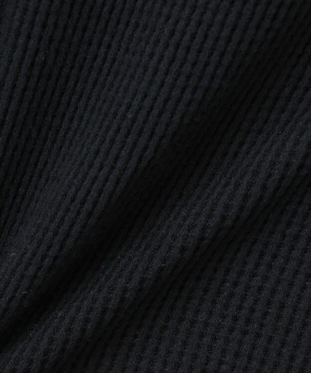 JOSEPH ABBOUD MOUNTAIN 【日本製/ソフト】ソフトウォームワッフル 長袖Tシャツ ブラック系