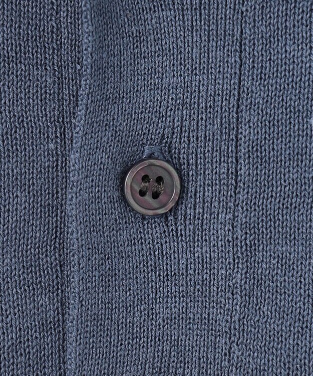 J.PRESS YORK STREET 【UNISEX】ベーシック ニットポロシャツ ダルブルー系