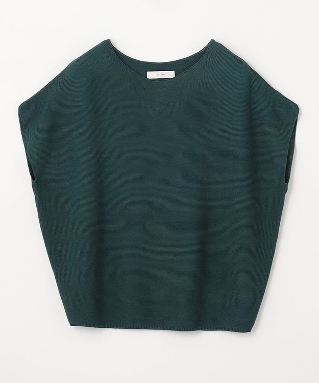 ANY L 【洗濯機可能/アンチピリング/UVケア】アクリルガーターコクーンニット グリーン