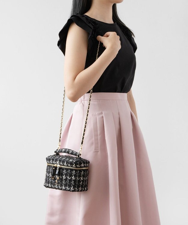 TOCCA 【ヨンアさんコラボ】PILA VANITY BAG ヴァニティ バッグ ブラックツイード系