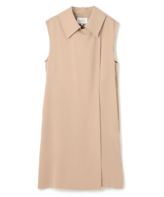 BEIGE， FLEUR / ラップデザインロングジレ Beige