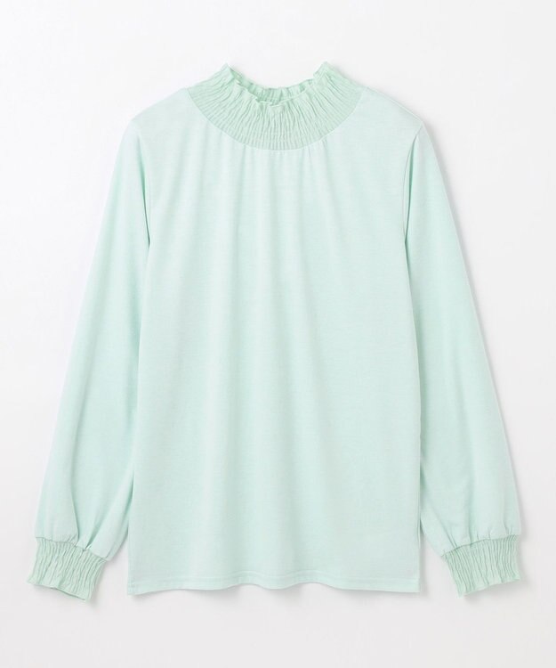 ANY 【洗濯機可】シャーリングデザインプルオーバー サックス