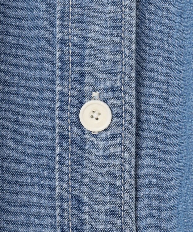 J.PRESS YORK STREET 【WOMEN】デニムロングシャツ ワンピース ダルブルー系