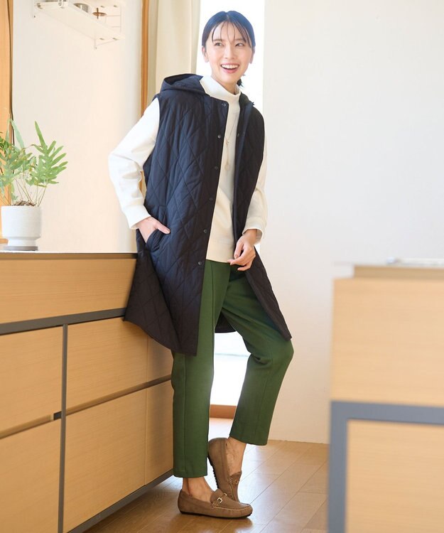 ANY any HEAT テーパードパンツ オリーブグリーン