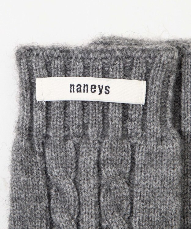 WEGO ケーブル編みグローブ グレー