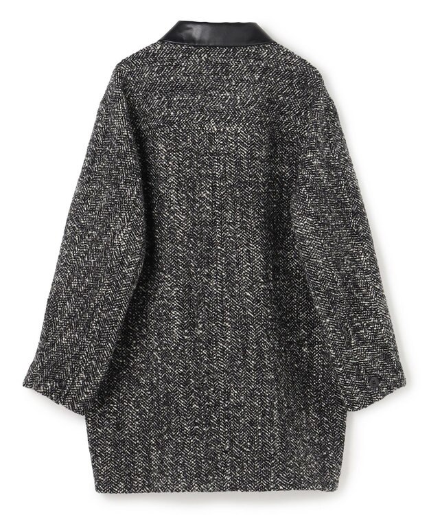 BEIGE， ROBY / フェイクレザーツイードコート Monotone