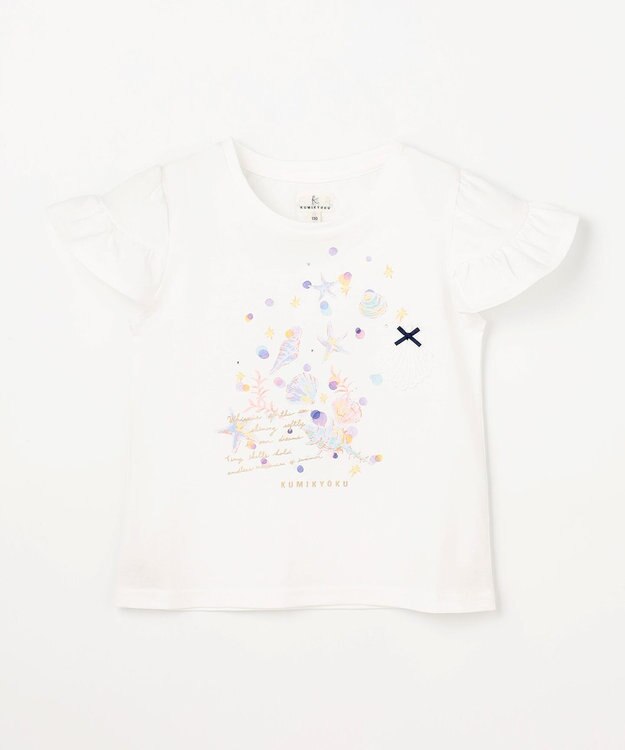 組曲 KIDS 【110-140㎝】 シーグロウフリルTシャツ オフホワイト