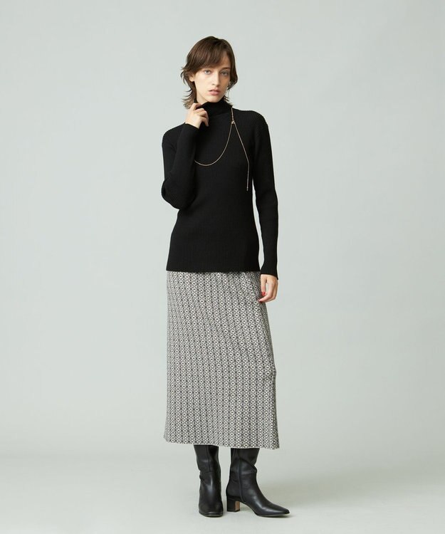 J.PRESS YORK STREET 【WOMEN】ANTI PILLING  JACQUARD スカート グレー系5