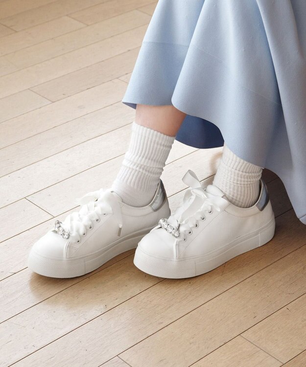 TOCCA 【軽量・抗菌消臭・ビジュー取り外し可】BIJOUX SNEAKERS スニーカー シルバー系