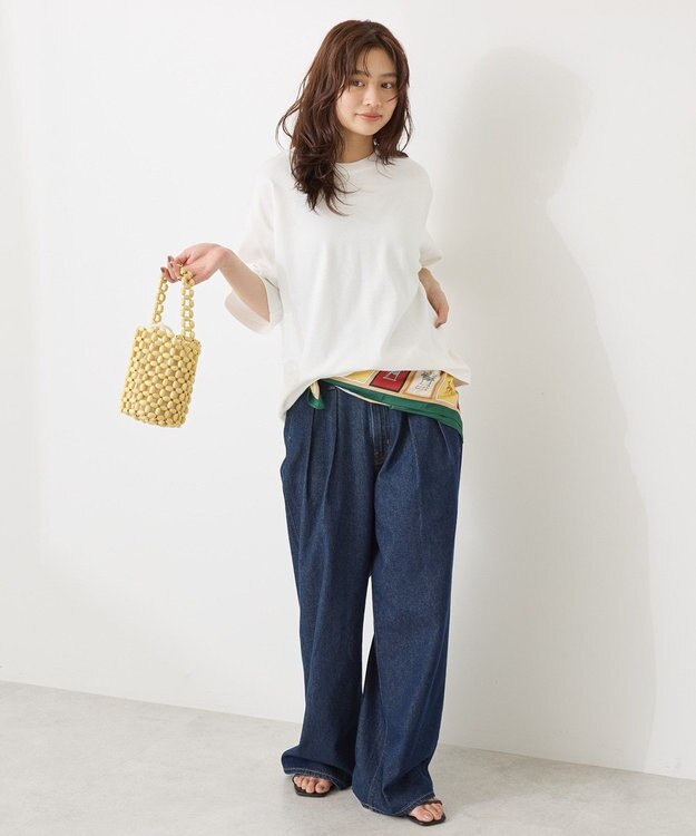 AMERICAN HOLIC 【接触冷感】スムースルーズクルーネックＴシャツ Off White