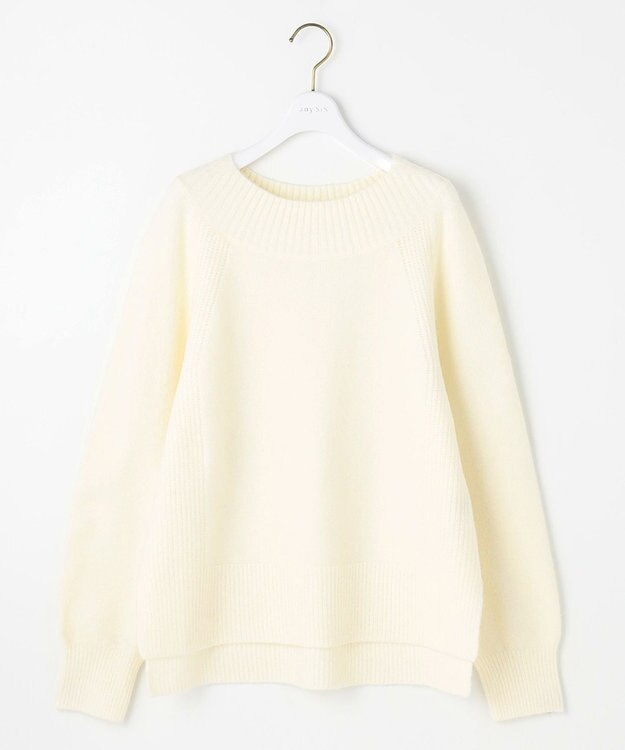 ANY SIS ボートネックAir ニット アイボリー