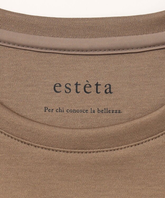 23区 【エステータ】スーピマコットン プレミアムジャージー ノースリーブTシャツ ブラウン系