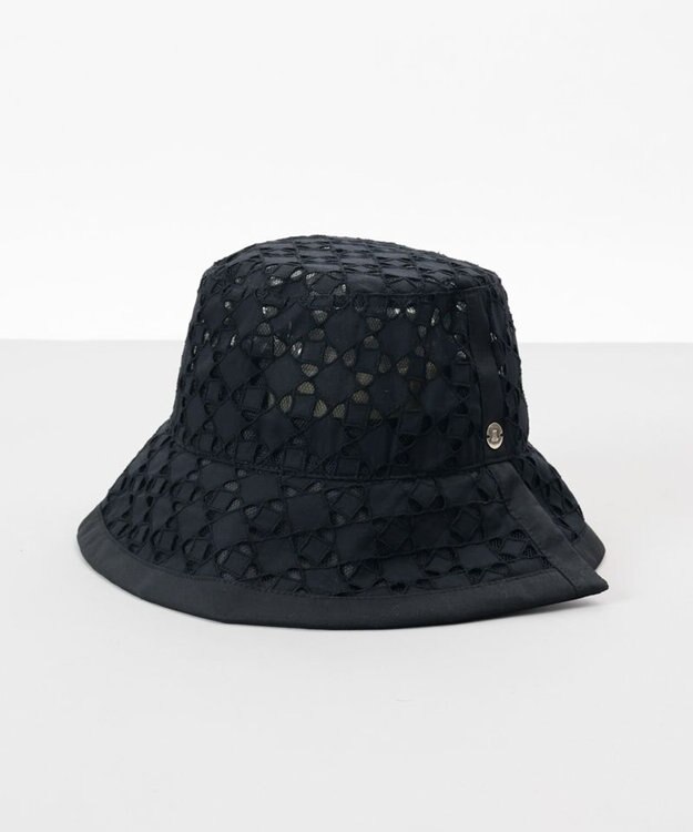 AURORA 【 LANVIN COLLECTION（ランバン コレクション） 】レースJL切り替えクロッシェハット ネイビー