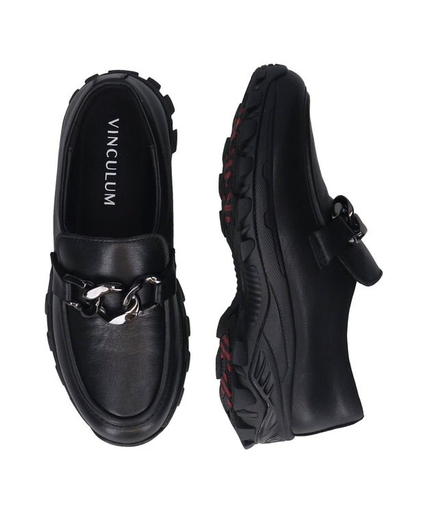 Bridget Birkin 【VINCULUM】防滑メタルチェーンローファー ブラック