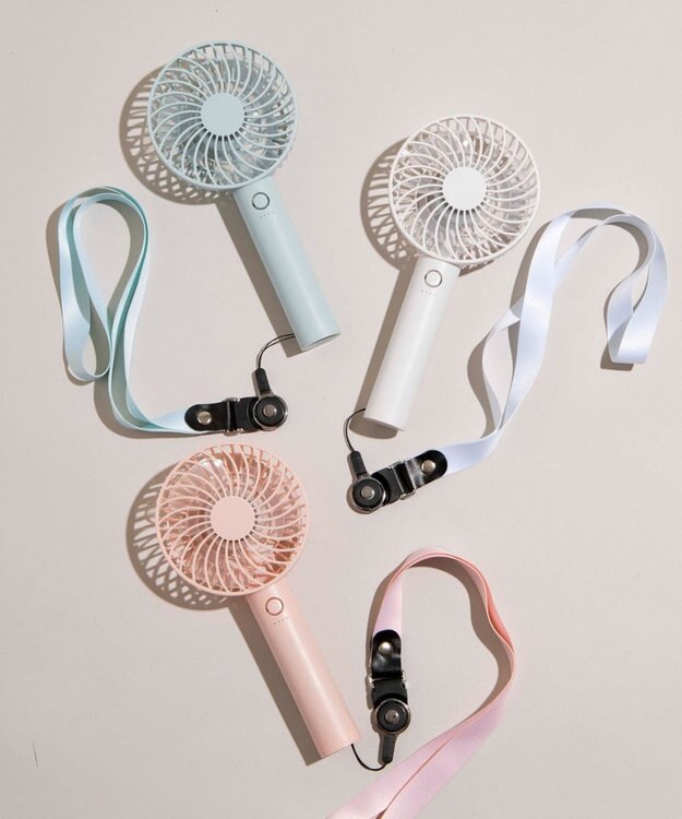 WEGO 【冷却/携帯扇風機】ハンディファン ライトピンク