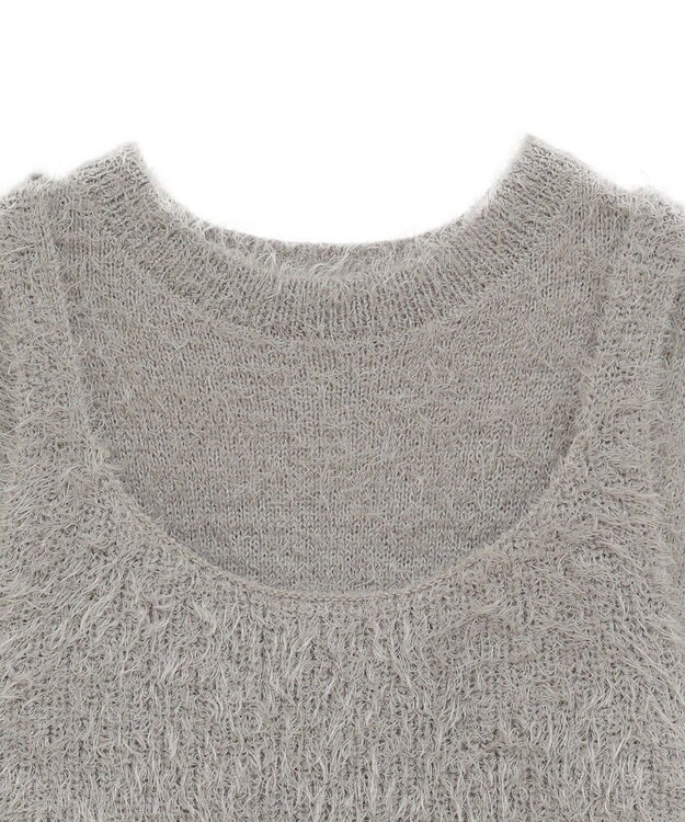 CRAFT STANDARD BOUTIQUE 洗える/ビスチェ付きシャギーニットプルオーバー Gray