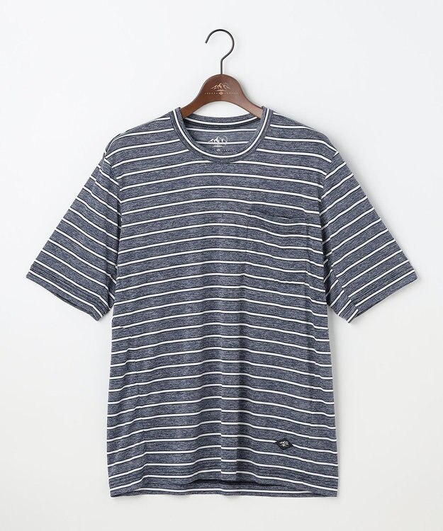 JOSEPH ABBOUD MOUNTAIN クールスキンボーダー Ｔシャツ ネイビー系2
