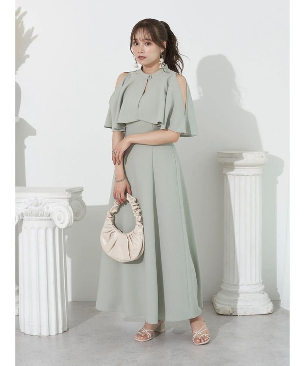 earth music&ecology ＳＥＴ２点ケープ＋キャミワンピース Mint