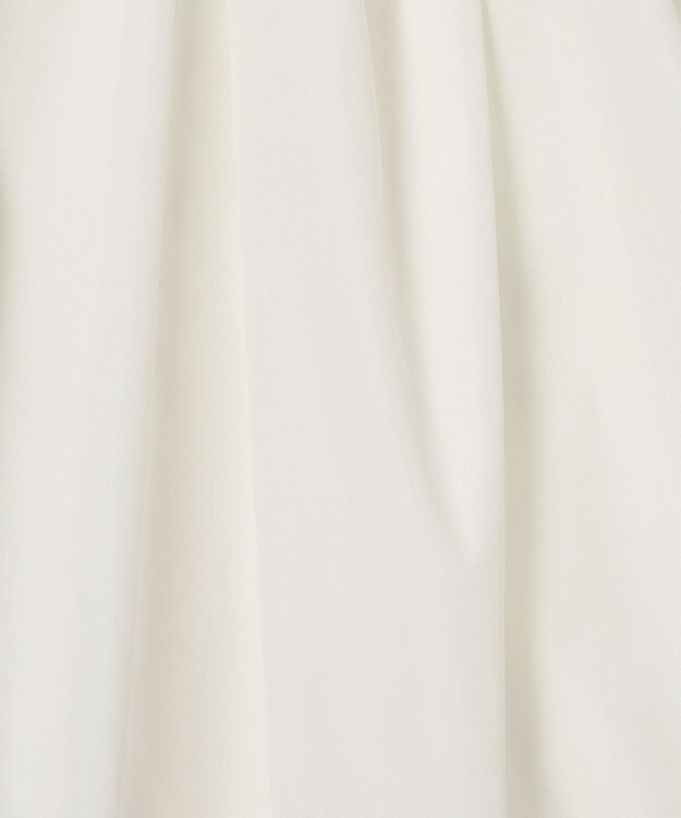 GRACE CONTINENTAL タフタケープ付ニットトップ ホワイト