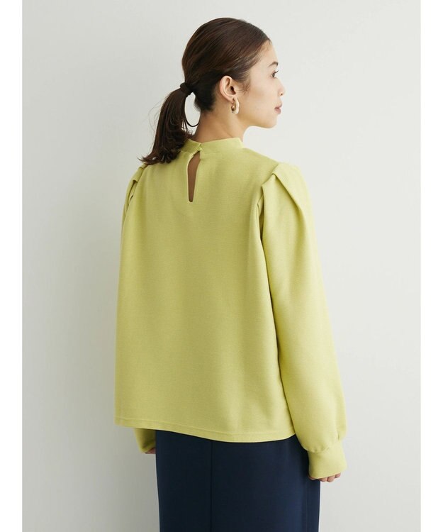 Green Parks リップル袖タックボリュームプルオーバー Yellow