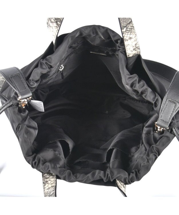 LA BAGAGERIE ドローストリング2WAYトート Sサイズ ブラック×パイソン