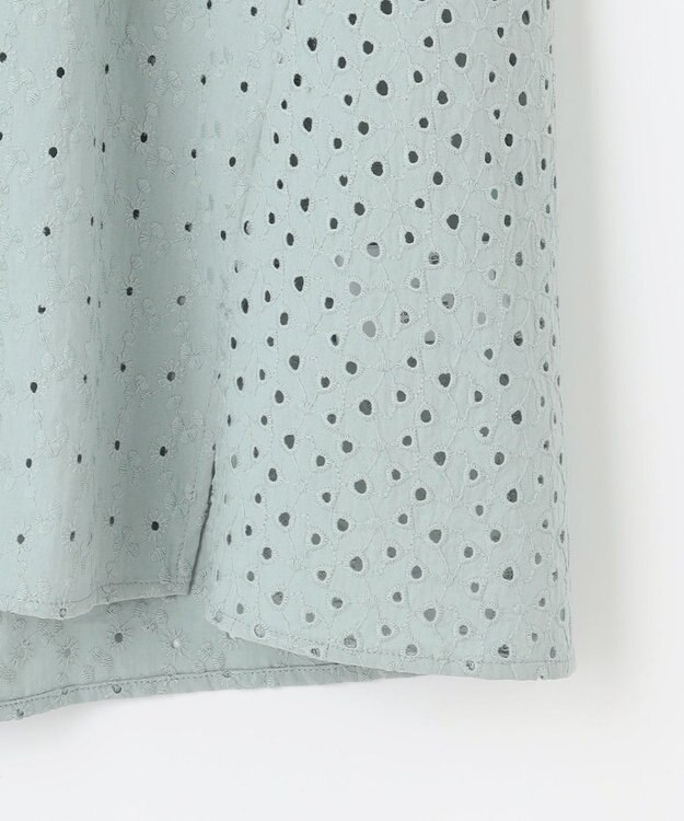 組曲 L エンブロイダリーレースノースリーブ ブラウス スモーキーミント系