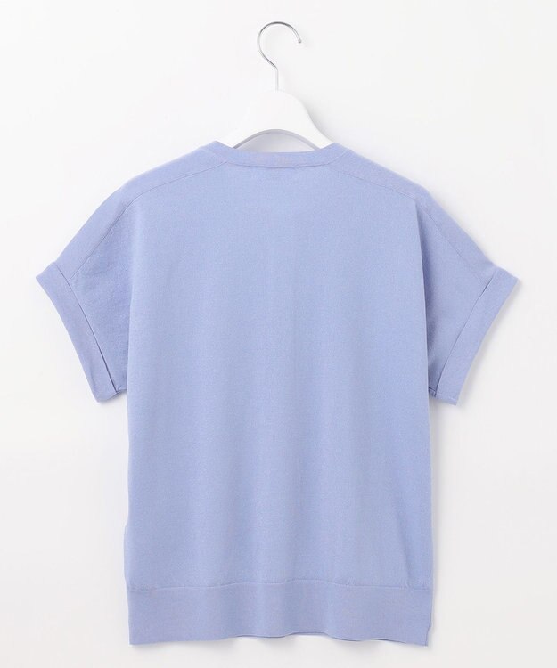 J.PRESS LADIES L 【WEB限定カラーあり・洗える】Vis/Peスパーク バンドカラー ニット ブルー系