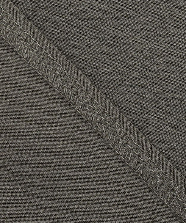 自由区 【洗える・XSサイズあり】ハイツイストポンチフロントタック カットソー カーキ系