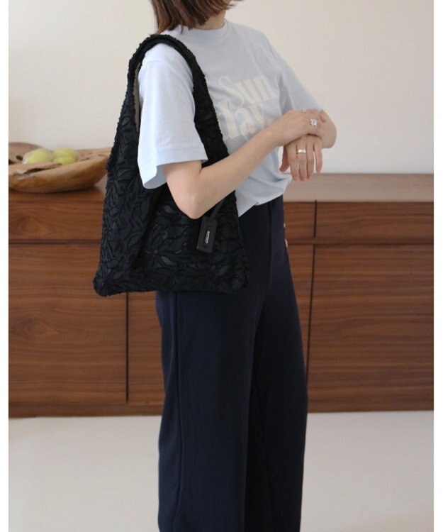 MORROW by thank DREW トートバッグSサイズ ブラック　ジャガード