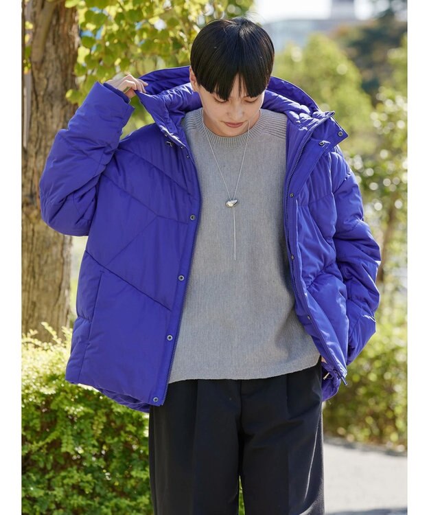 AMERICAN HOLIC キルポカカラフルポケッタブルフードコート Blue