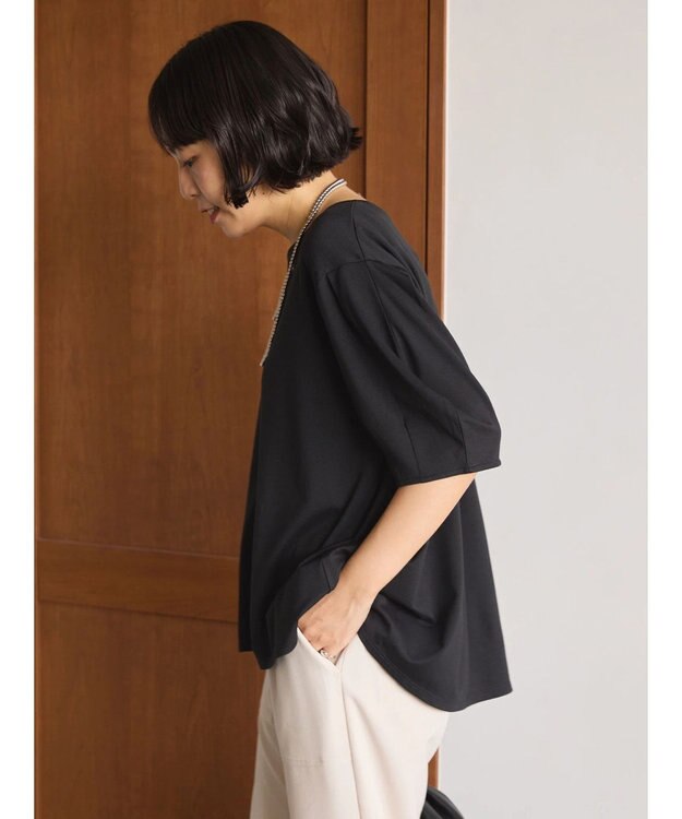 AMERICAN HOLIC 接触冷感袖コンシャスカットプルオーバー Black