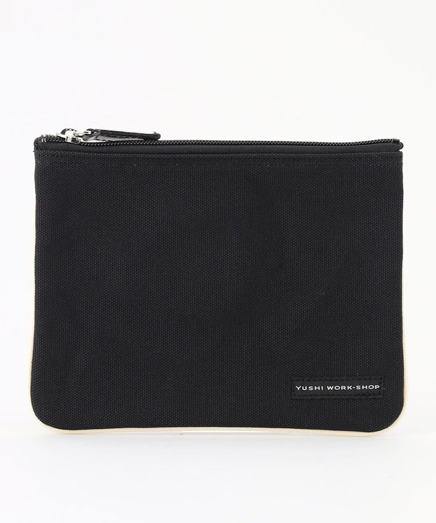 YUSHI ARLE - POUCH 帆布ポーチ ブラック