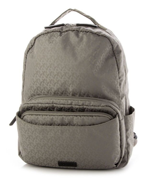 Y'SACCS ポーチ付きモノグラムバックパック グレー