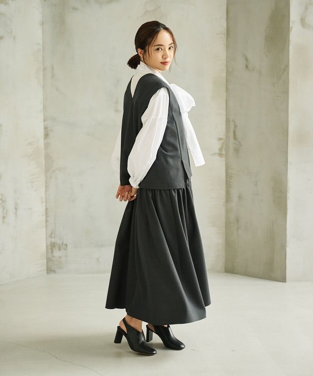 #Newans セットアップライクワンピース グレー