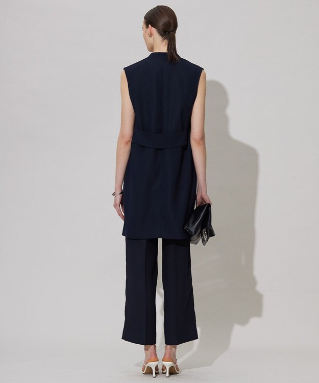 ICB L 【UVケア・接触冷感・速乾・防シワ・洗える】 FluidBackSatin ジレ ネイビー系