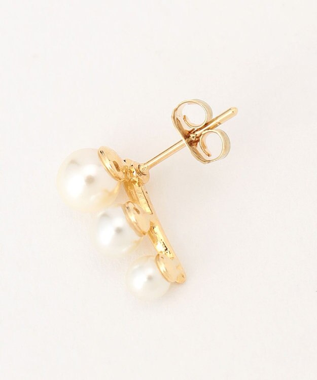 ANY スリーパールピアス（両耳用） ゴールド系