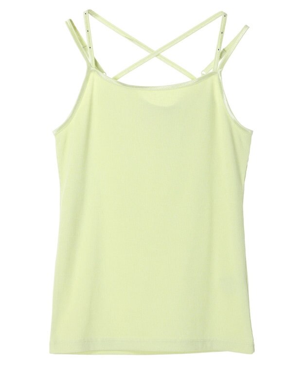 earth music&ecology キラキララインストーンキャミ Lime Green