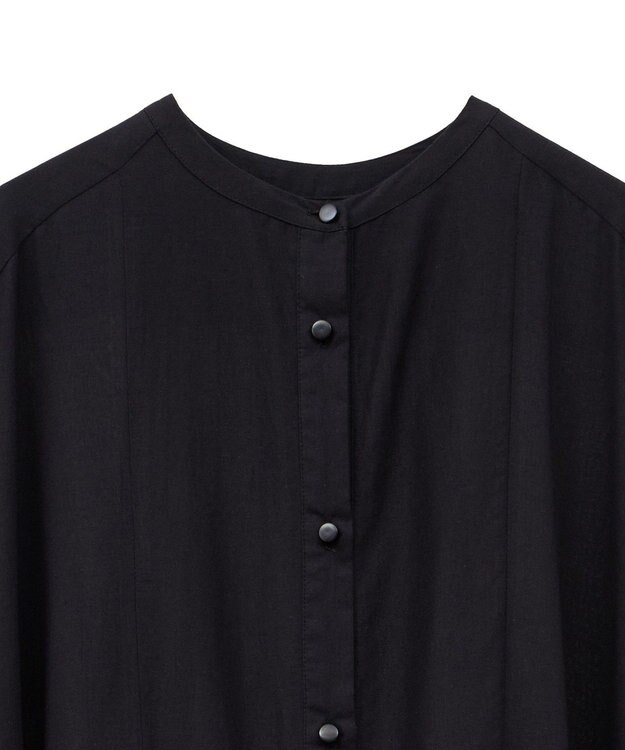 CRAFT STANDARD BOUTIQUE インド綿フレンチスリーブワンピース Black