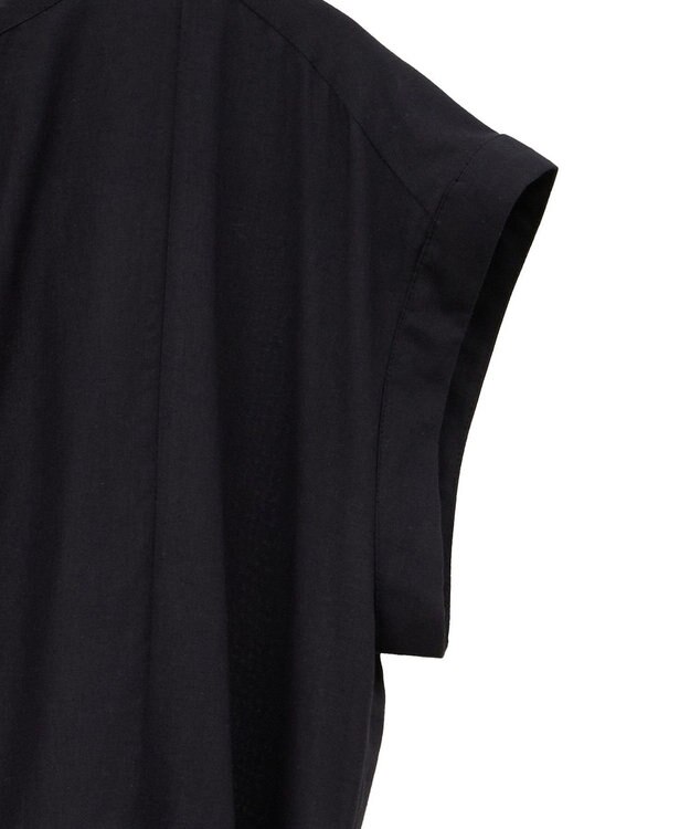 CRAFT STANDARD BOUTIQUE インド綿フレンチスリーブワンピース Black